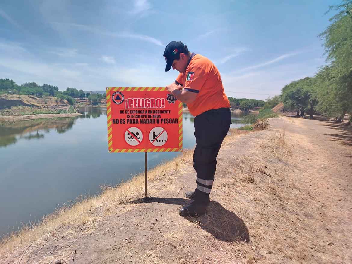 Colocan señalamientos preventivos en cuerpos de agua
