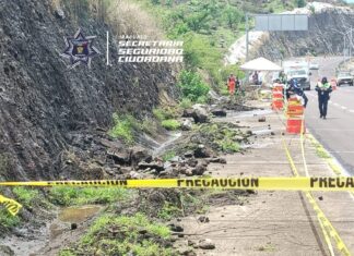 Cierran 2 carriles del 4to cinturón vial tras deslaves por las lluvias