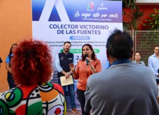 Entregan Lorena Alfaro y JAPAMI nuevo colector en La Moderna; beneficia a 1600 habitantes
