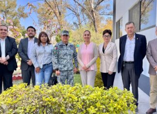 Se reúnen Lorena Alfaro y empresarios con comando estatal de la GN